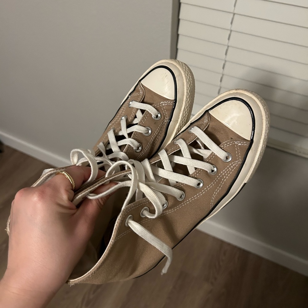 Nude converse high tops